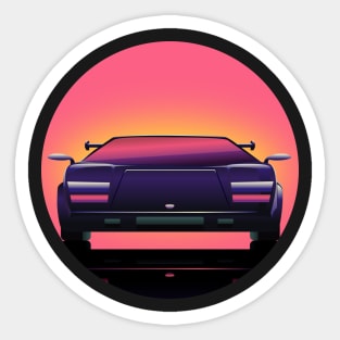 Retro Sunset Sticker